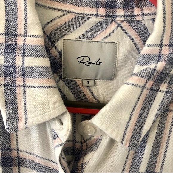 Rails Hunter Blue & Pink Plaid Shirt Size Small - Picture 3 of 3